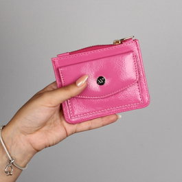 Zoozie Bags Billetera de Cuero Rosa